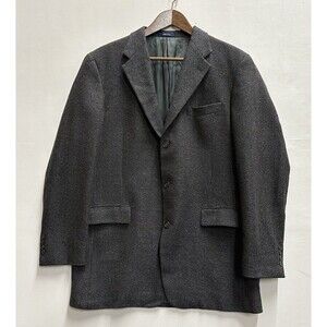 Ted Baker vintage  gray plaid wool blazer jacket men size 44 L